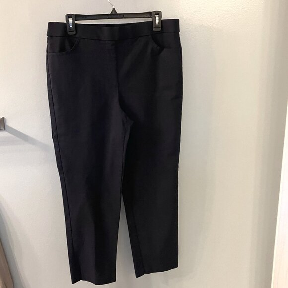 Alfred Dunner Womens 12 Blue Pull On Dress Pants Straight Leg Pockets Stretch - Picture 1 of 5